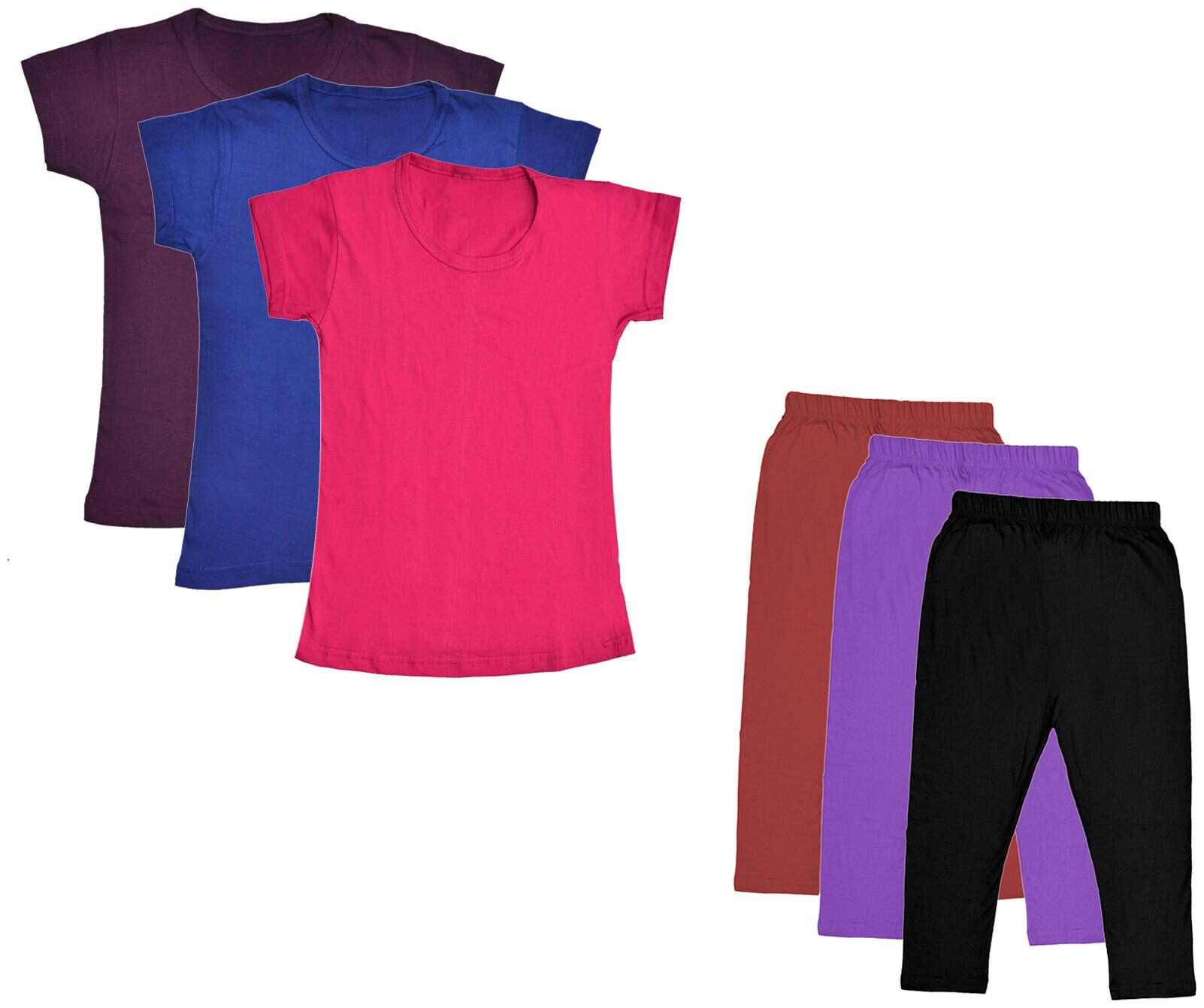 

Indiweaves Girl Cotton Top Bottom Set - Multi