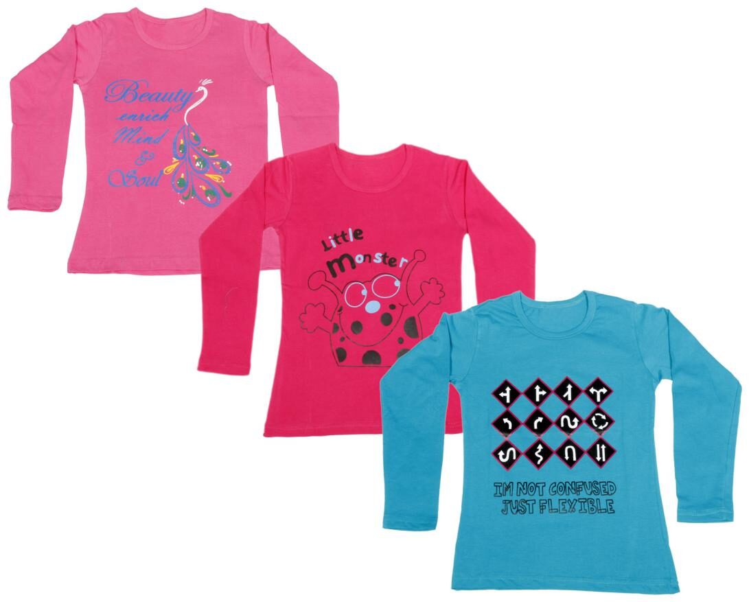 

Indiweaves Girl Cotton Solid Top - Multi