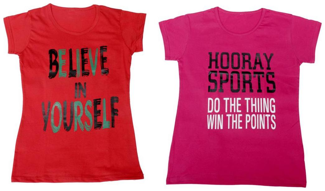 

Indiweaves Girl Cotton Solid T shirt - Multi