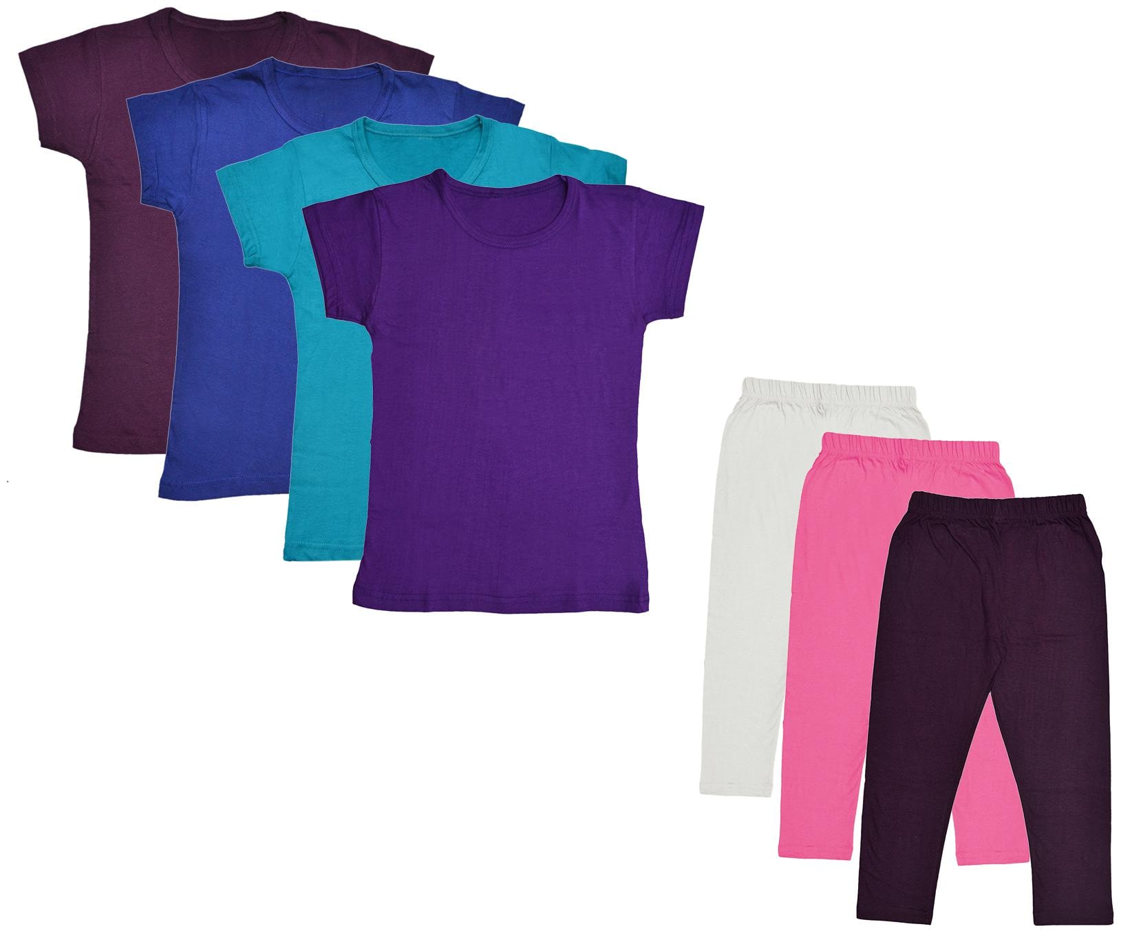 

Indiweaves Girl Cotton Top Bottom Set - Multi