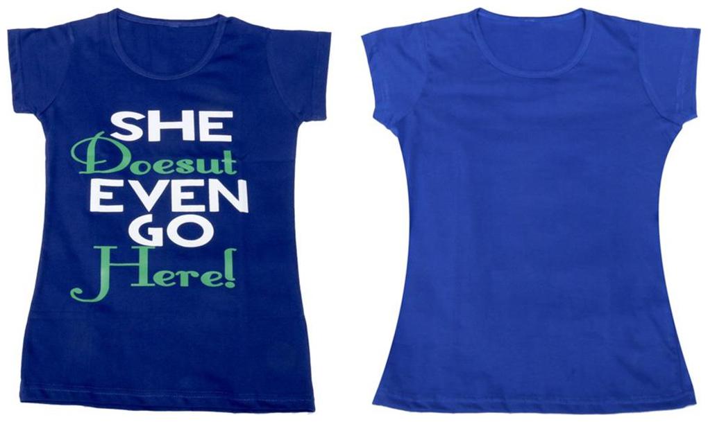 

Indiweaves Girl Cotton Solid T shirt - Multi