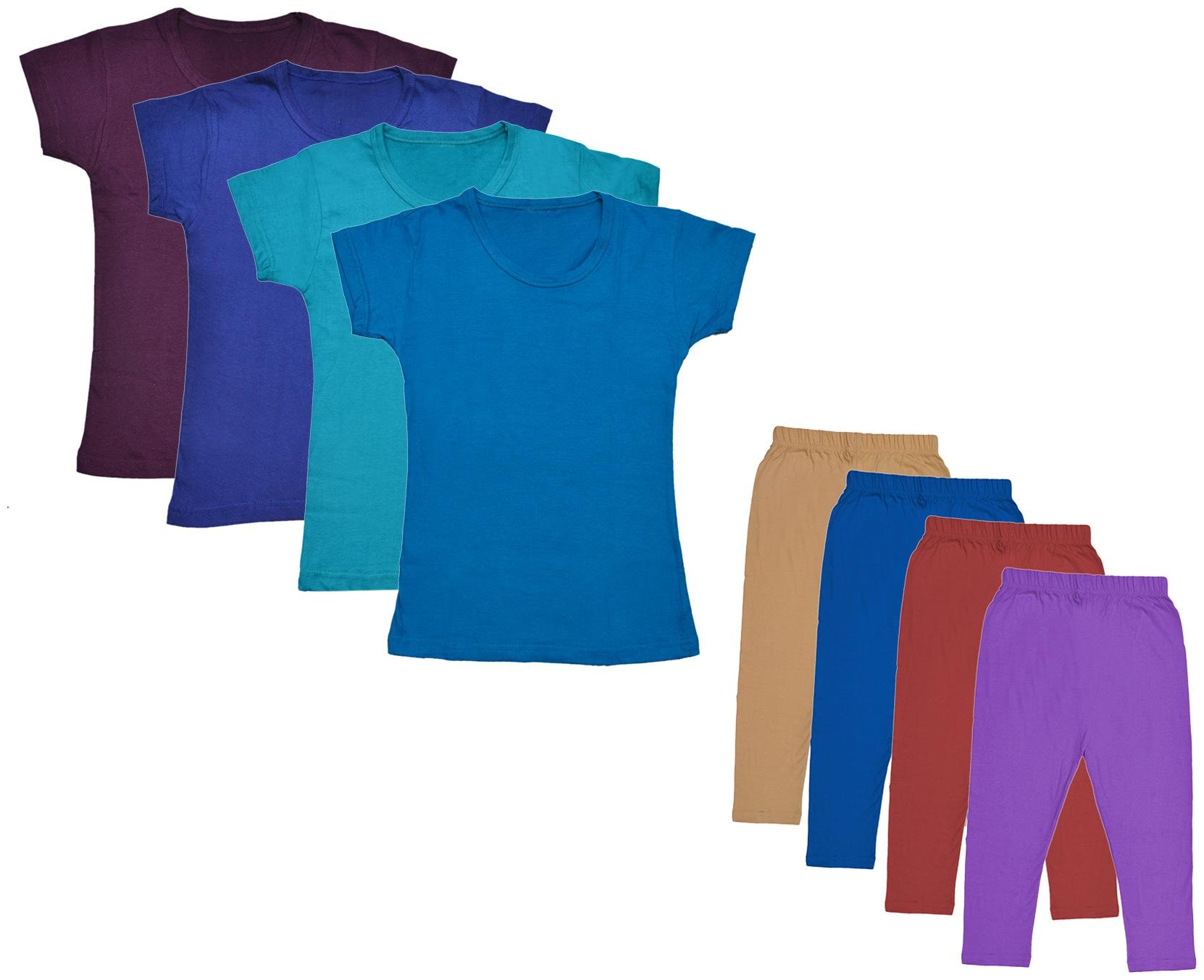 

Indiweaves Girl Cotton Top Bottom Set - Multi