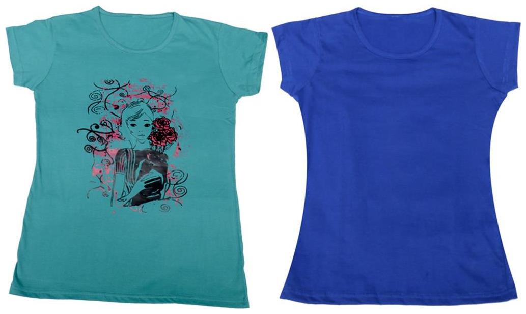 

Indiweaves Girl Cotton Solid T shirt - Multi