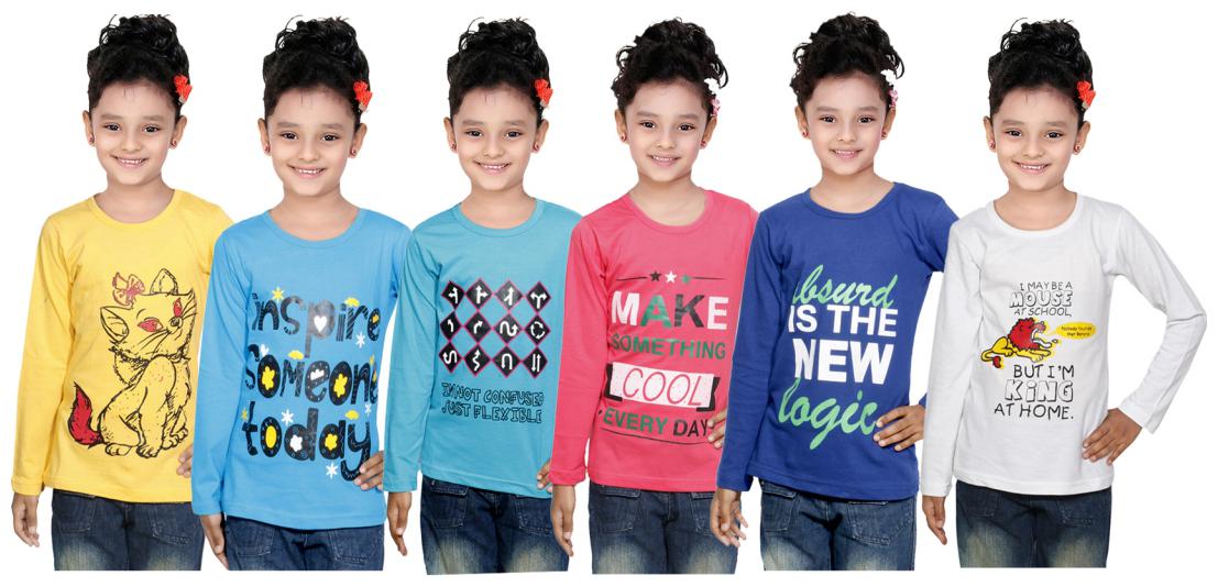 

Indiweaves Girl Cotton Solid Top - Multi