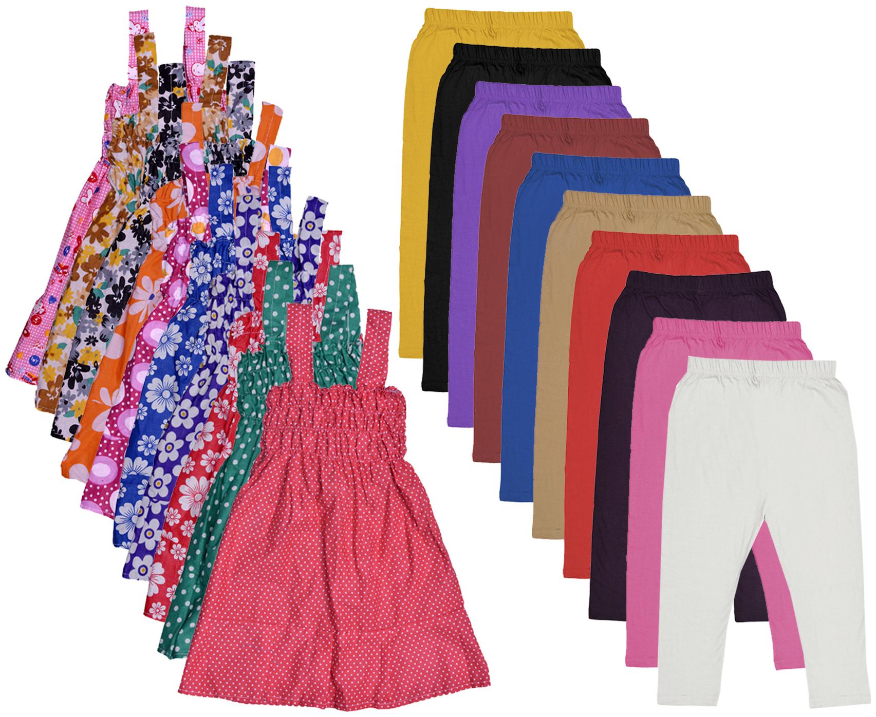 

Indiweaves Girl Cotton Top Bottom Set - Multi