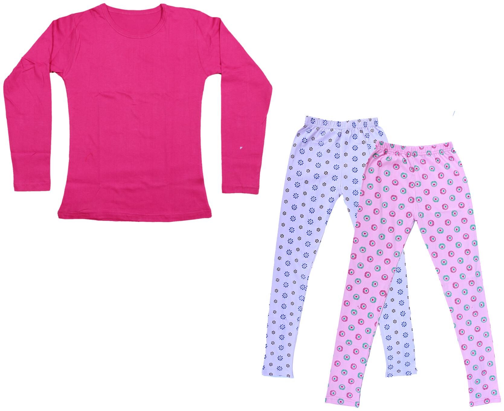 

Indiweaves Girl Cotton Solid T shirt - Multi