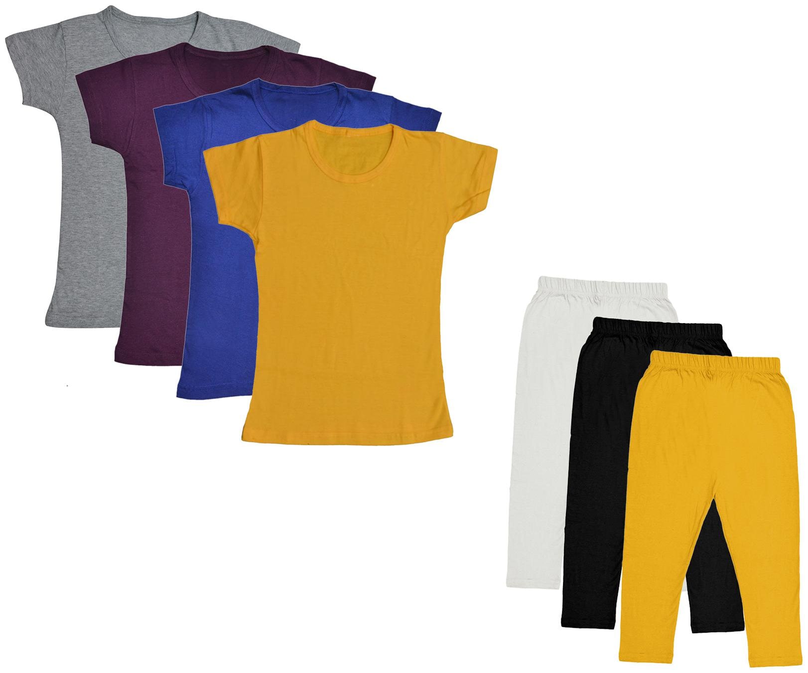 

Indiweaves Girl Cotton Top Bottom Set - Multi