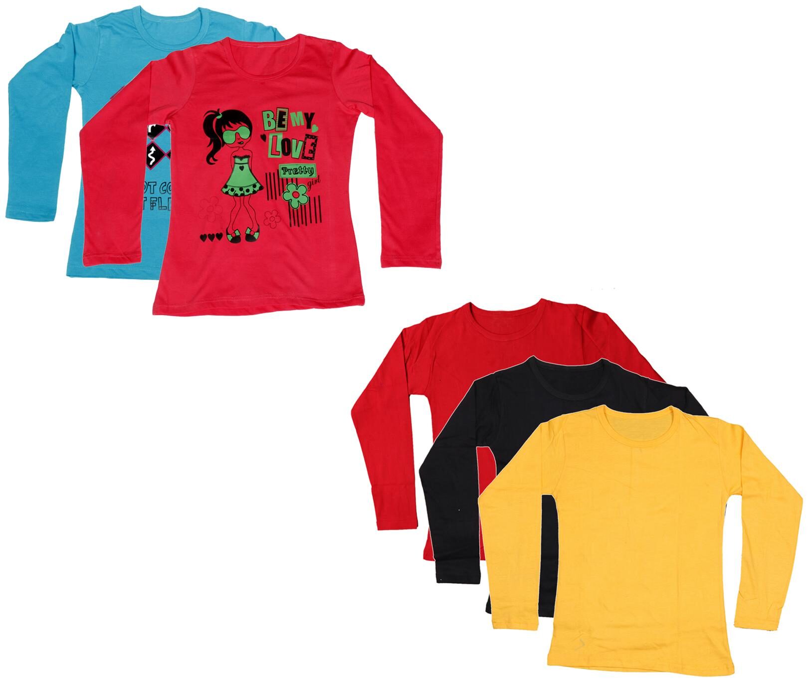 

Indiweaves Girl Cotton Printed T shirt - Multi