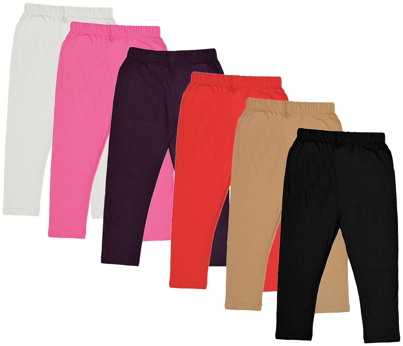 

Indiweaves Girl Cotton Solid Capri - Multi