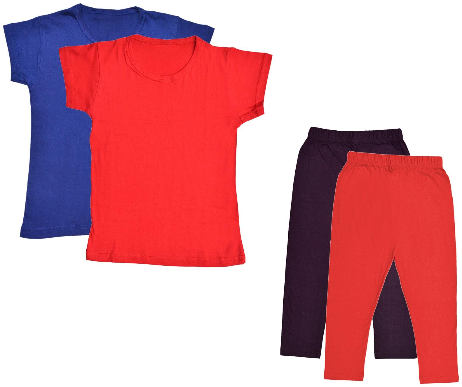 

Indiweaves Girl Cotton Top Bottom Set - Multi