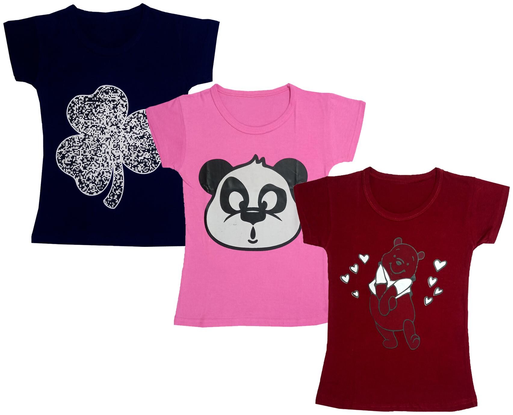 

Indiweaves Girl Cotton Printed T shirt - Multi