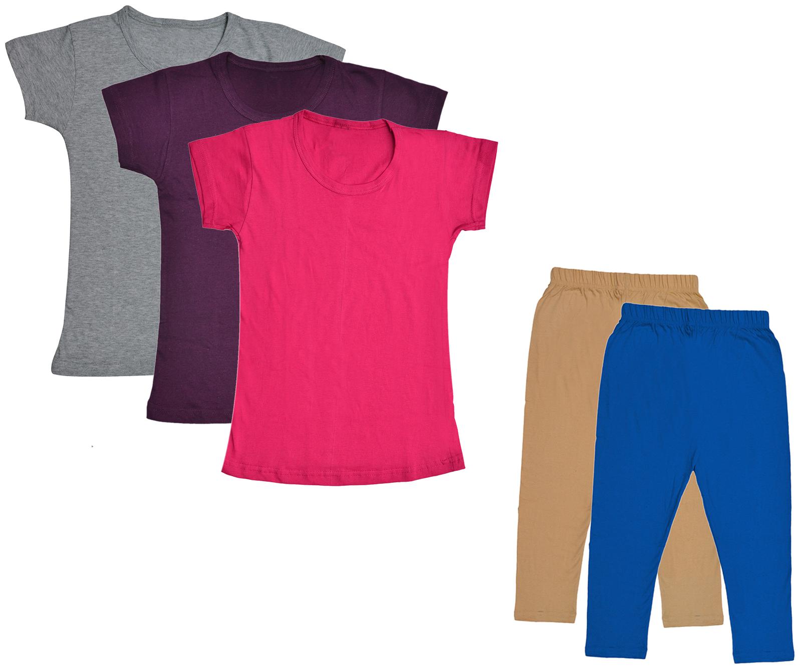 

Indiweaves Girl Cotton Top Bottom Set - Multi