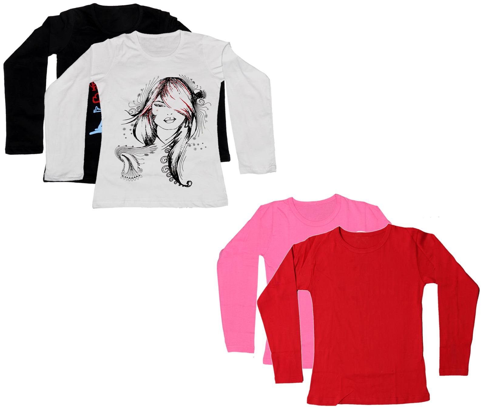 

Indiweaves Girl Cotton Printed T shirt - Multi