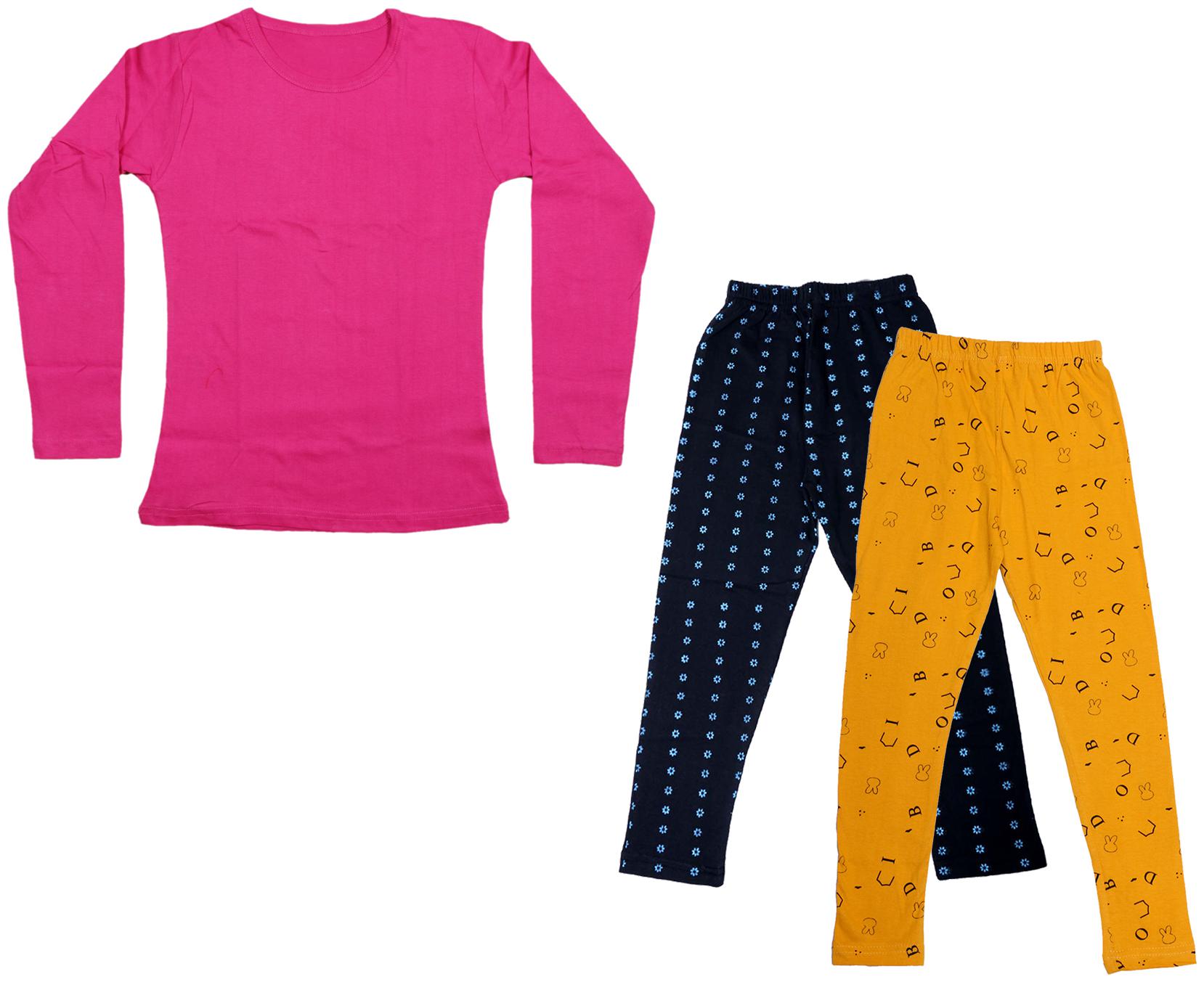 

Indiweaves Girl Cotton Solid T shirt - Multi