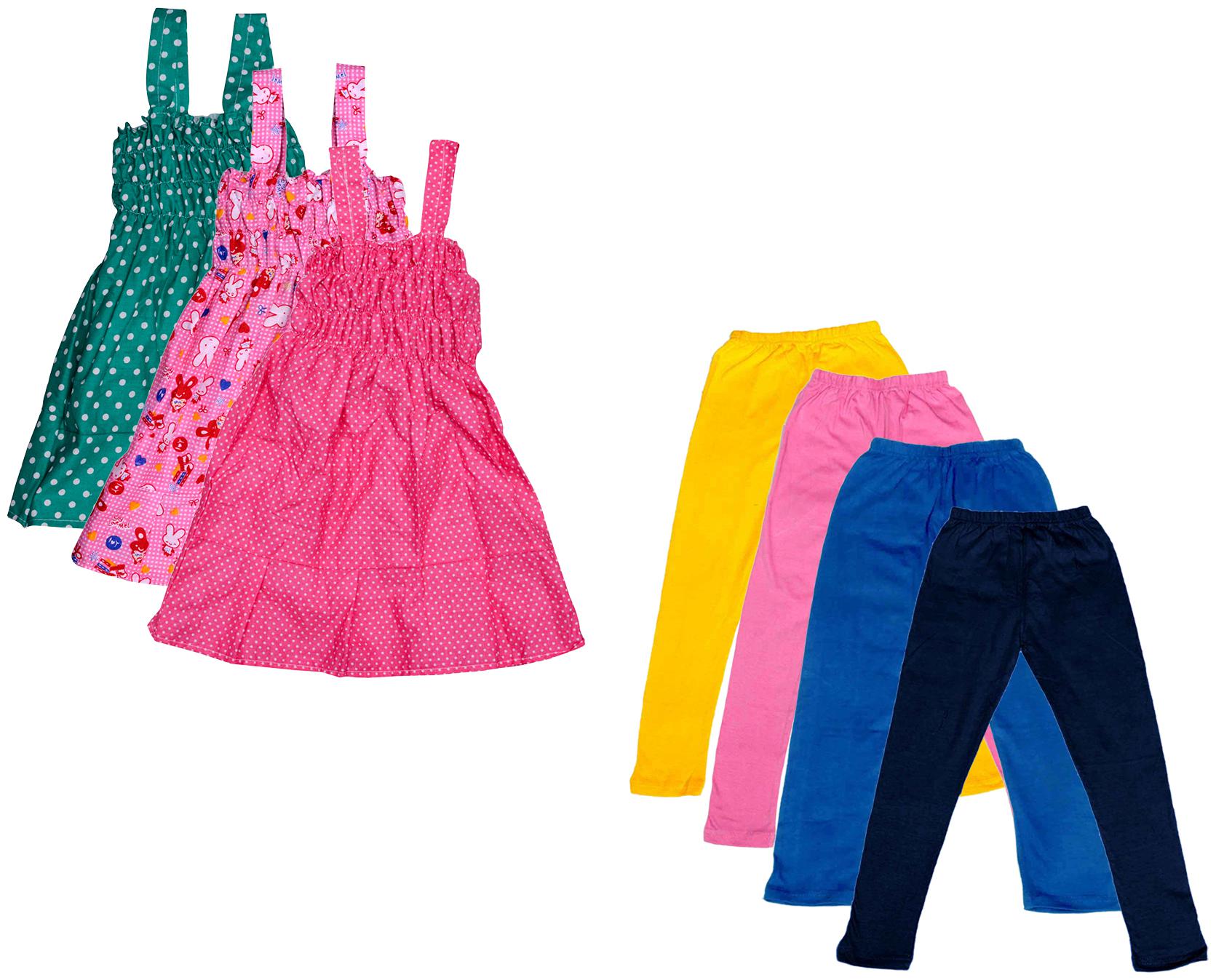 

Indiweaves Girl Cotton Top Bottom Set - Multi