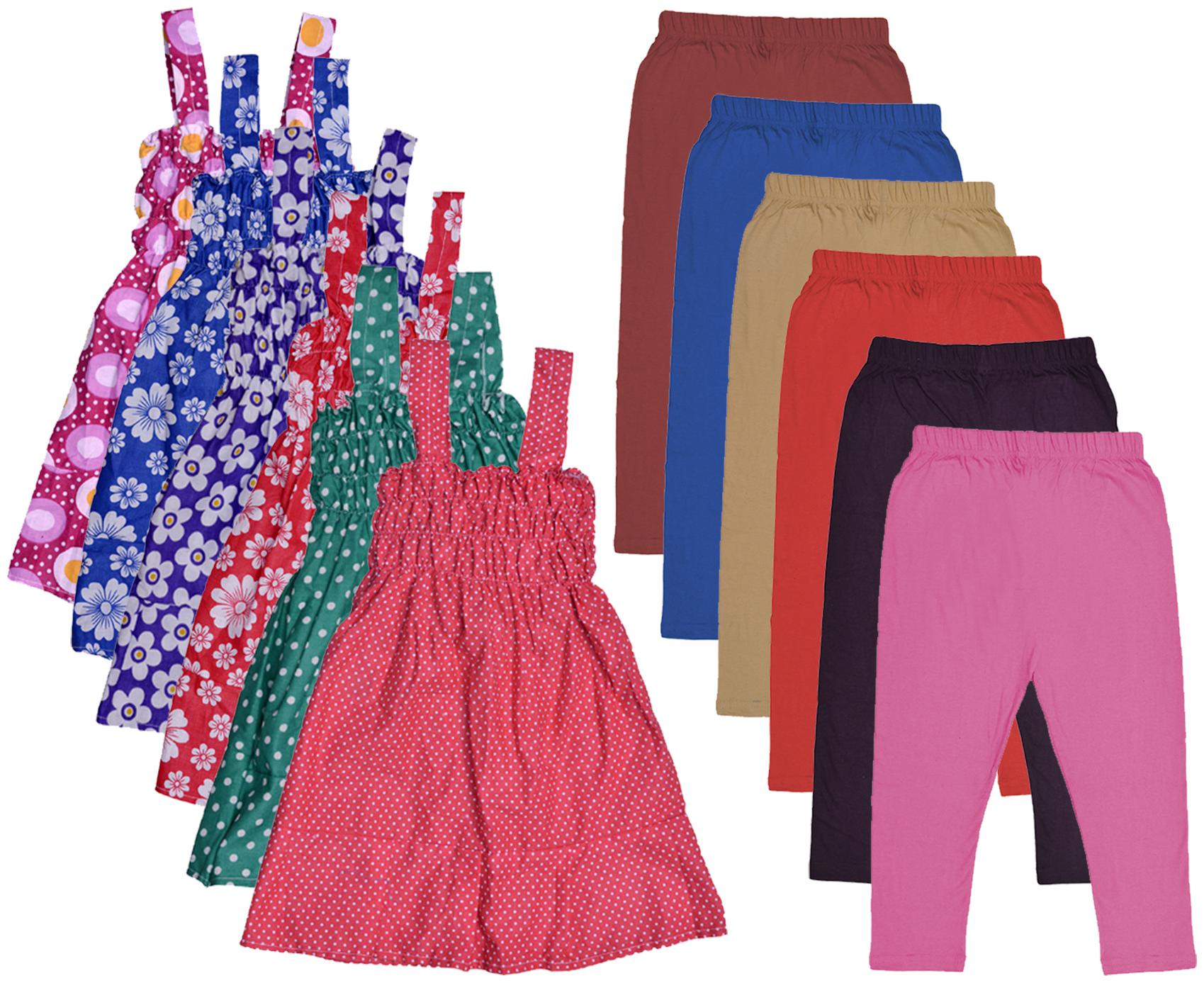 

Indiweaves Girl Cotton Top Bottom Set - Multi