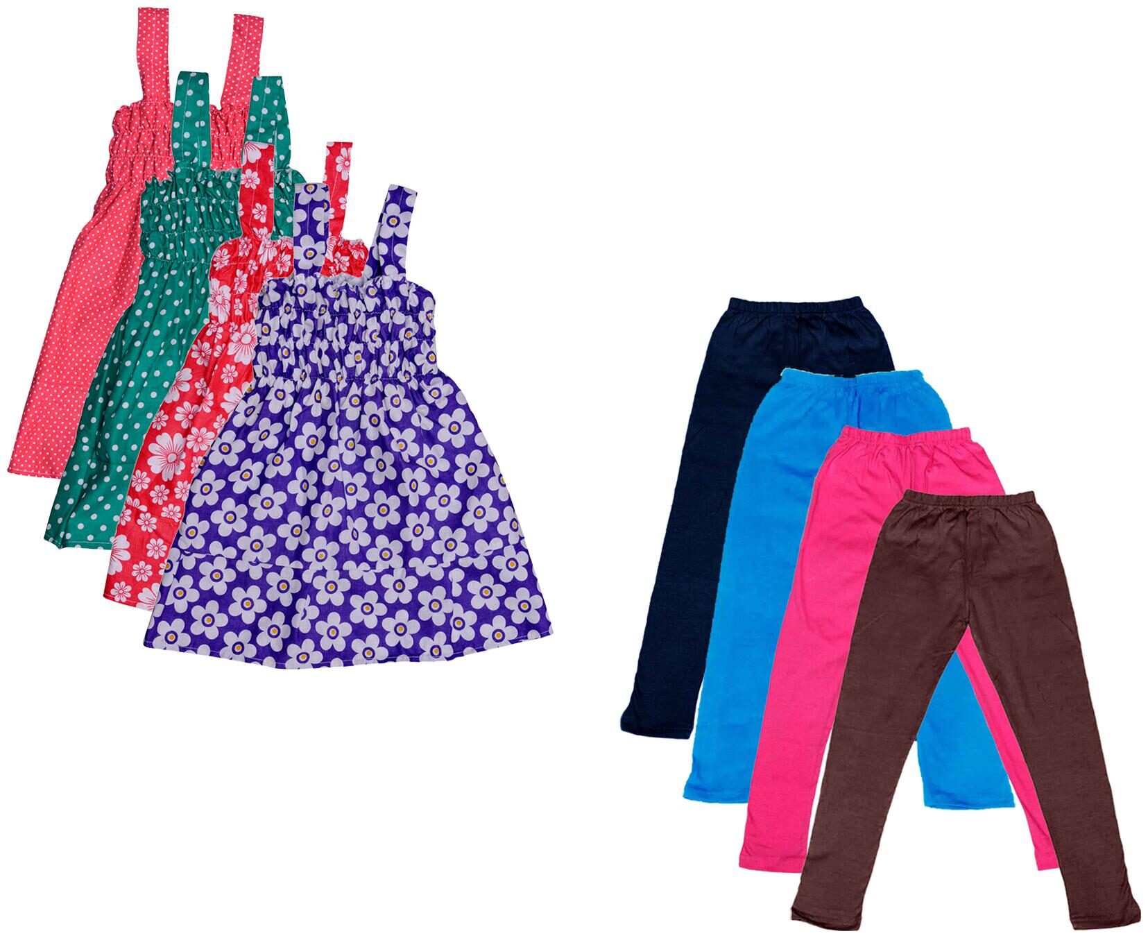 

Indiweaves Girl Cotton Top Bottom Set - Multi