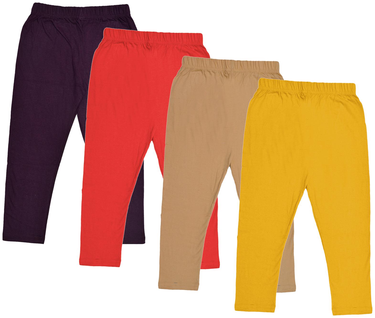 

Indiweaves Girl Cotton Solid Capri - Multi