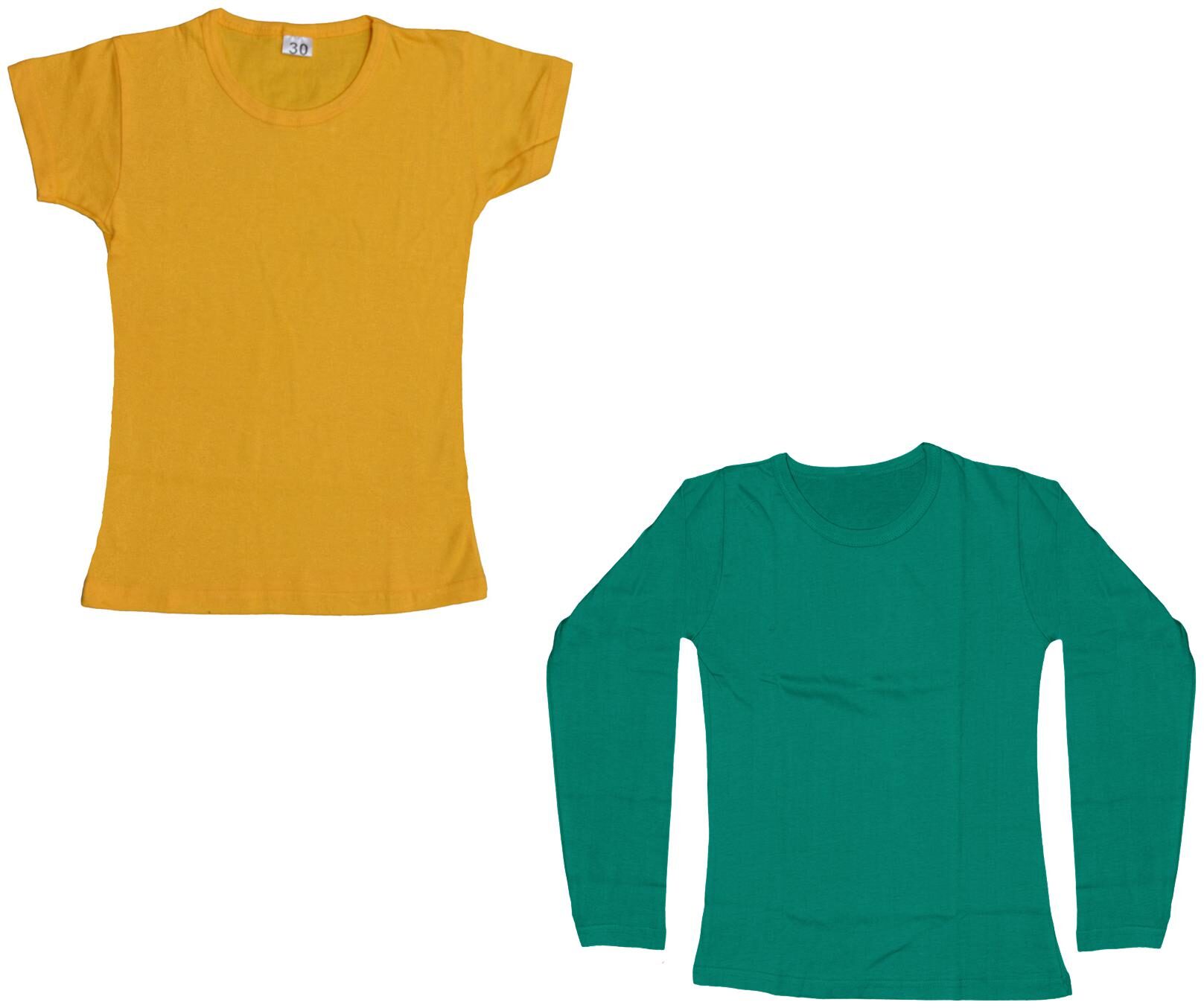 

Indiweaves Girl Cotton Solid T shirt - Green