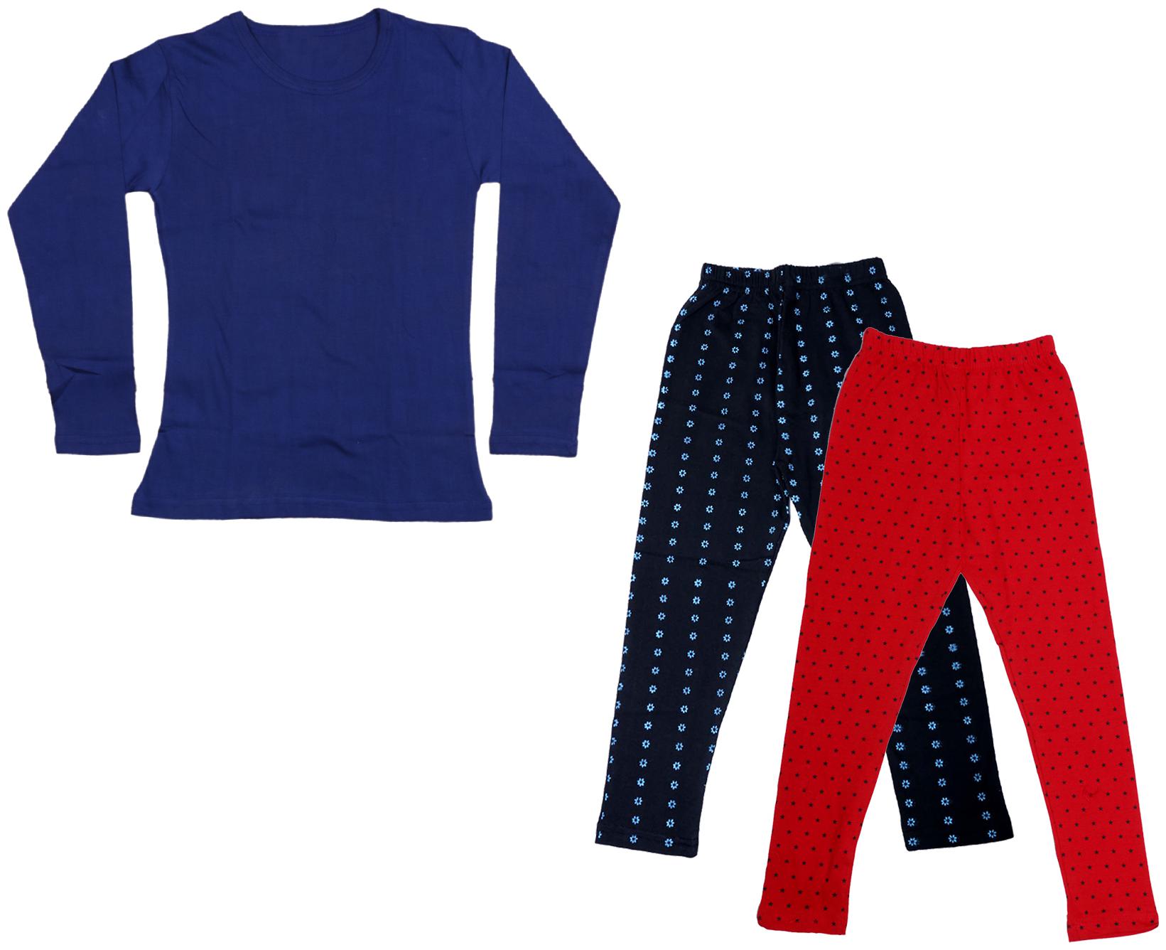 

Indiweaves Girl Cotton Solid T shirt - Multi