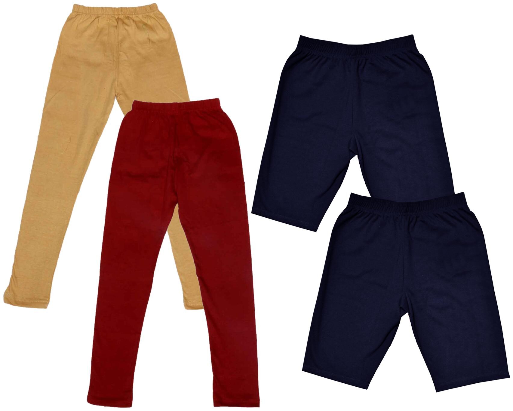 

Indiweaves Girl Cotton Solid Regular shorts - Multi