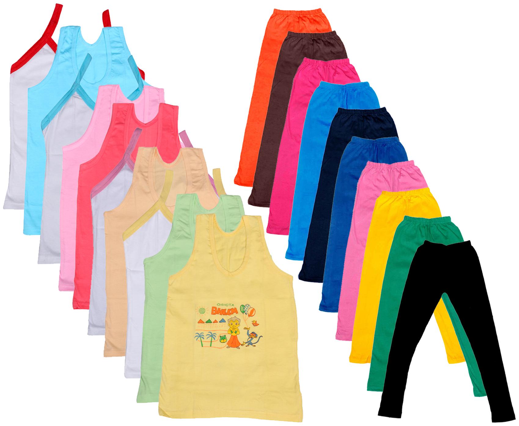 

Indiweaves Girl Cotton Top Bottom Set - Multi