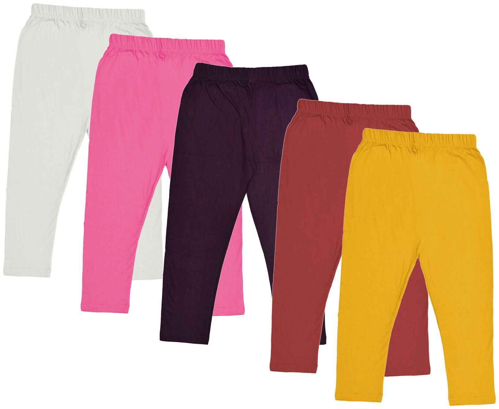 

Indiweaves Girl Cotton Solid Capri - Multi