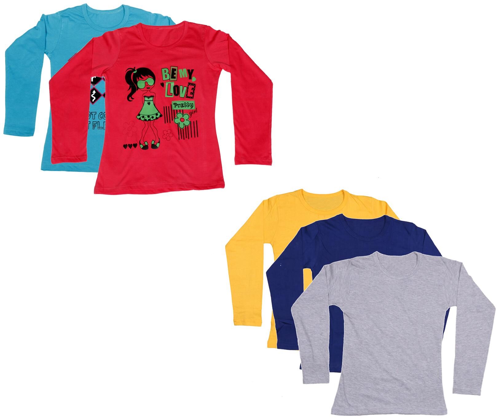 

Indiweaves Girl Cotton Printed T shirt - Multi