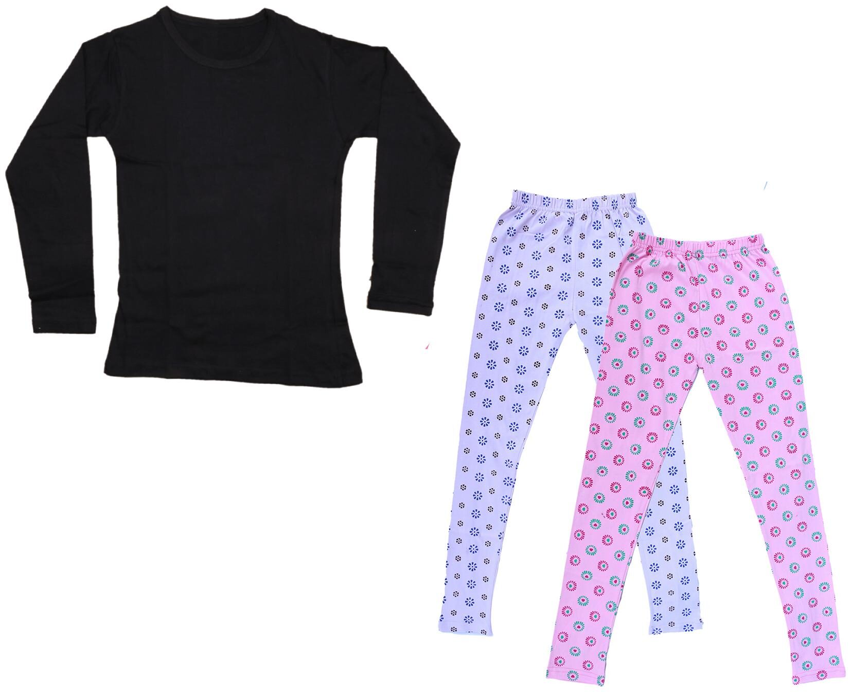 

Indiweaves Girl Cotton Solid T shirt - Multi