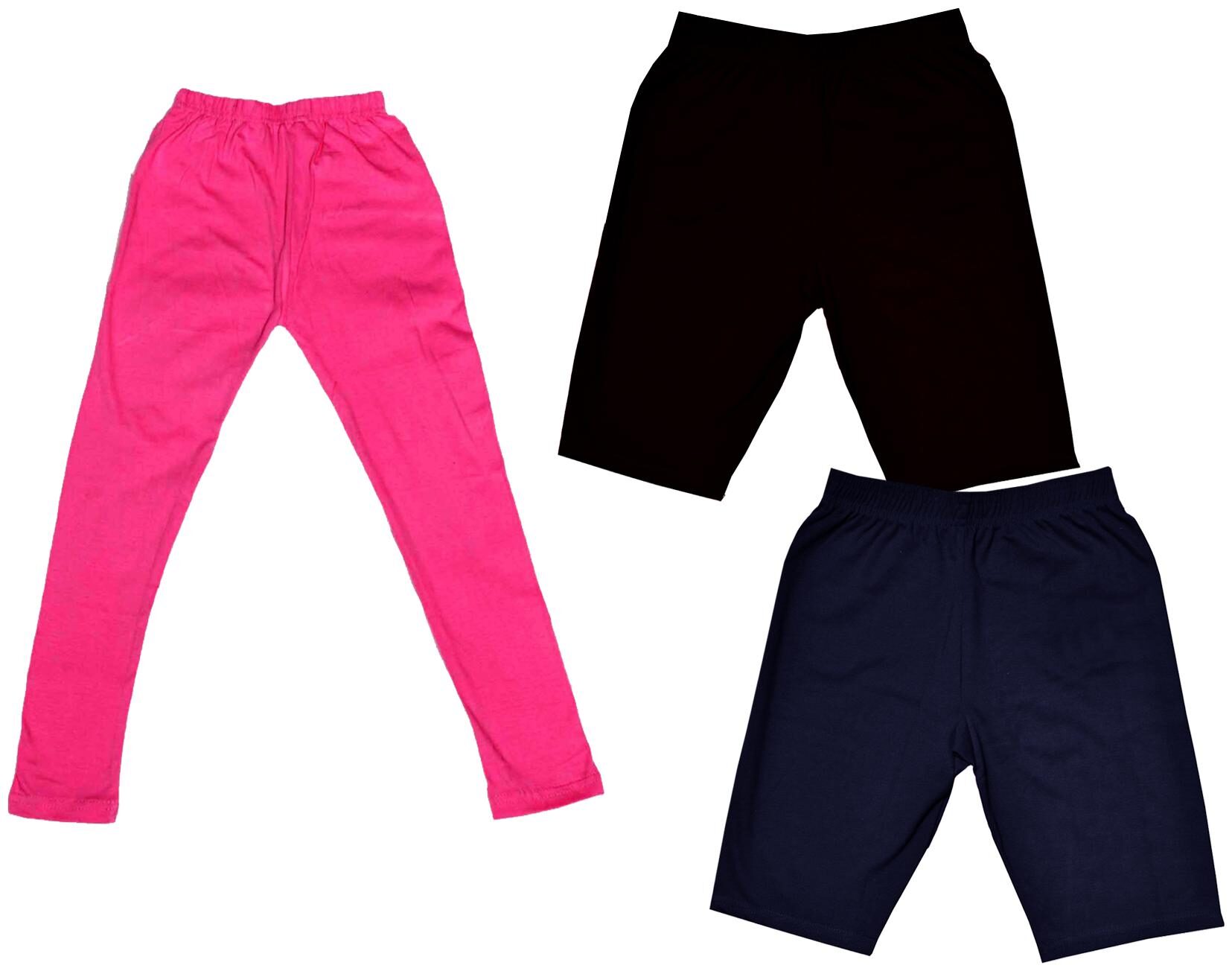 

Indiweaves Girl Cotton Solid Regular shorts - Multi
