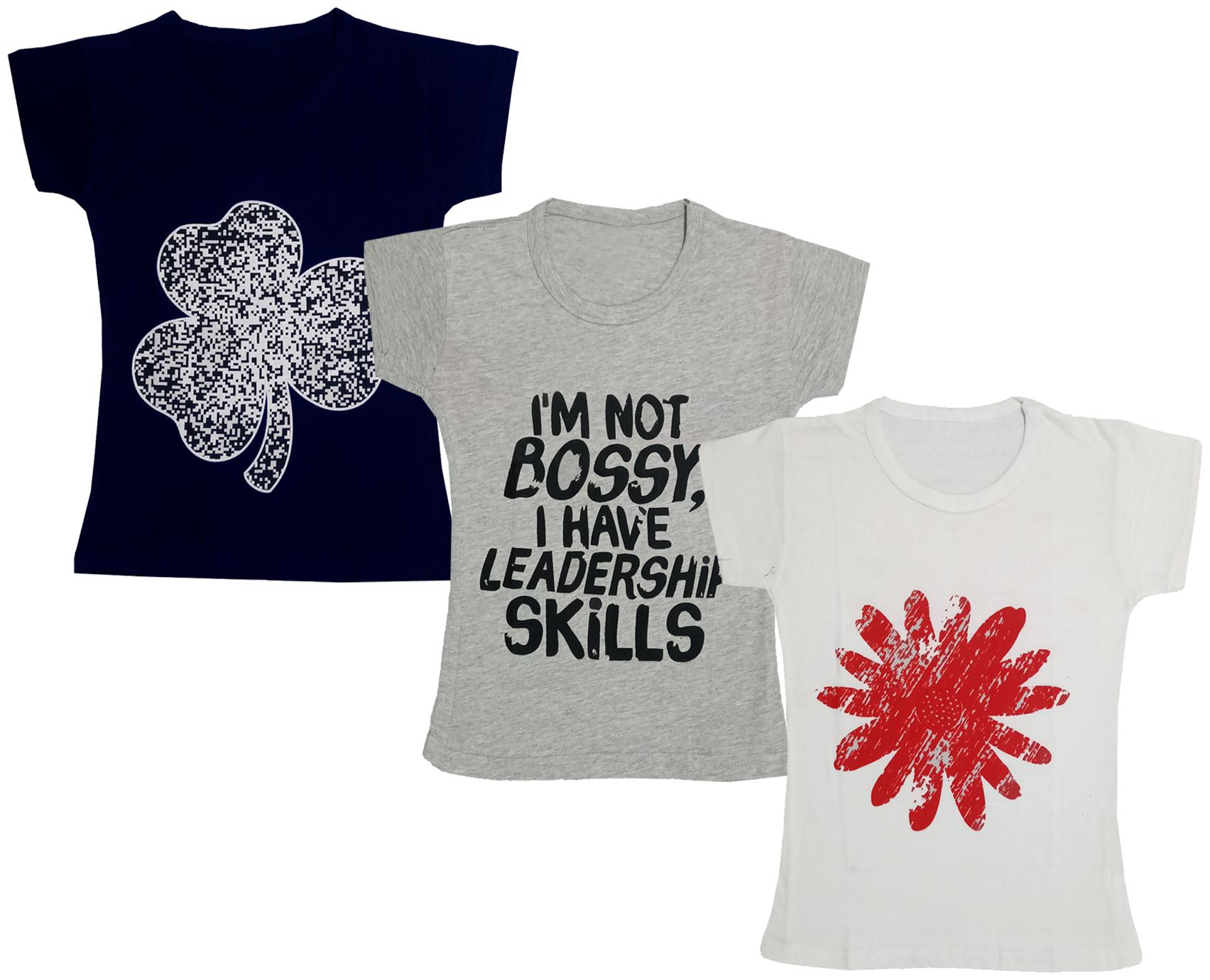 

Indiweaves Girl Cotton Printed T shirt - Multi