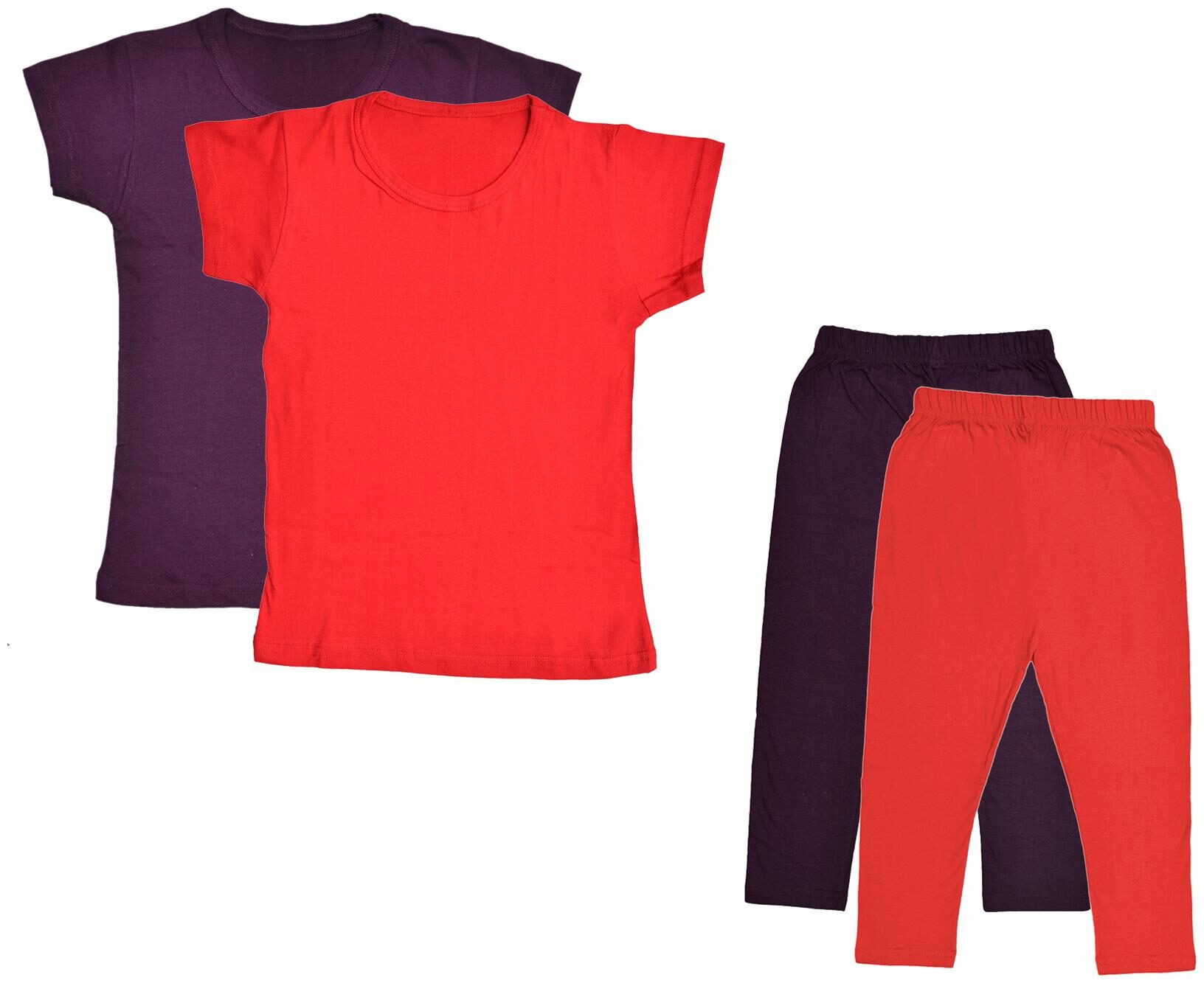 

Indiweaves Girl Cotton Top Bottom Set - Multi