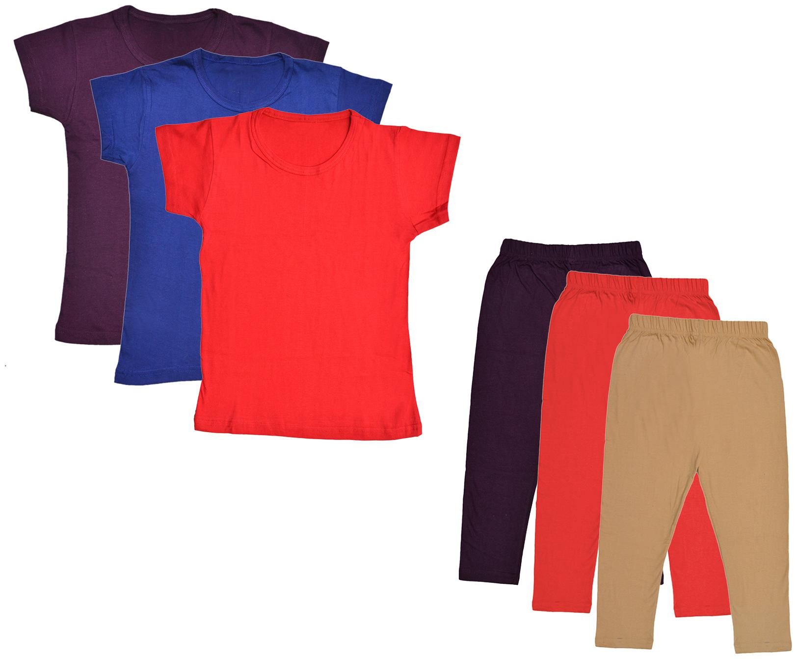 

Indiweaves Girl Cotton Top Bottom Set - Multi