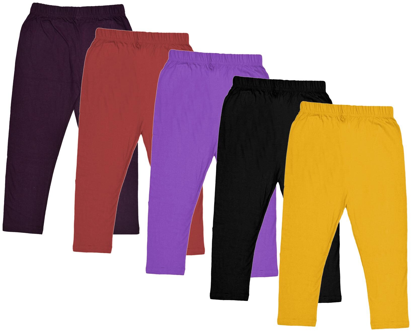 

Indiweaves Girl Cotton Solid Capri - Multi