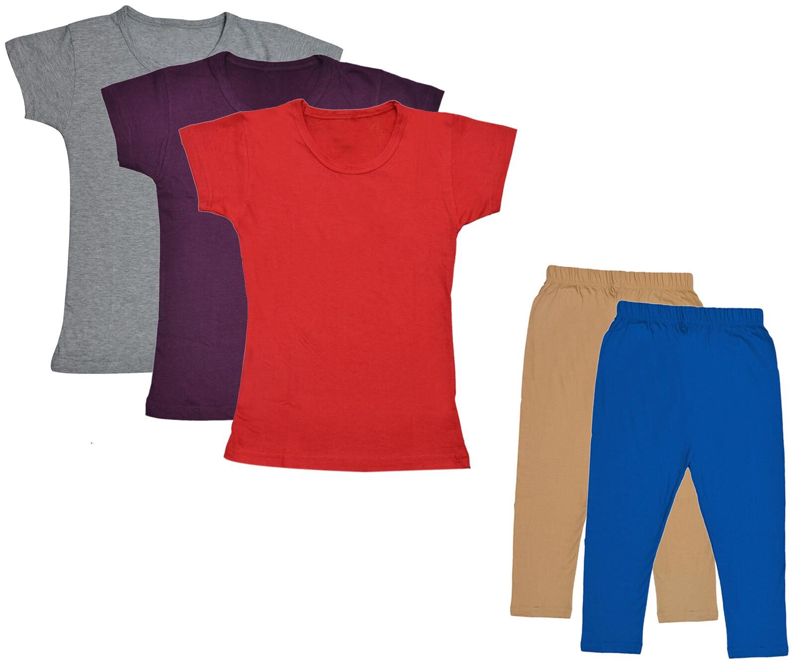 

Indiweaves Girl Cotton Top Bottom Set - Multi