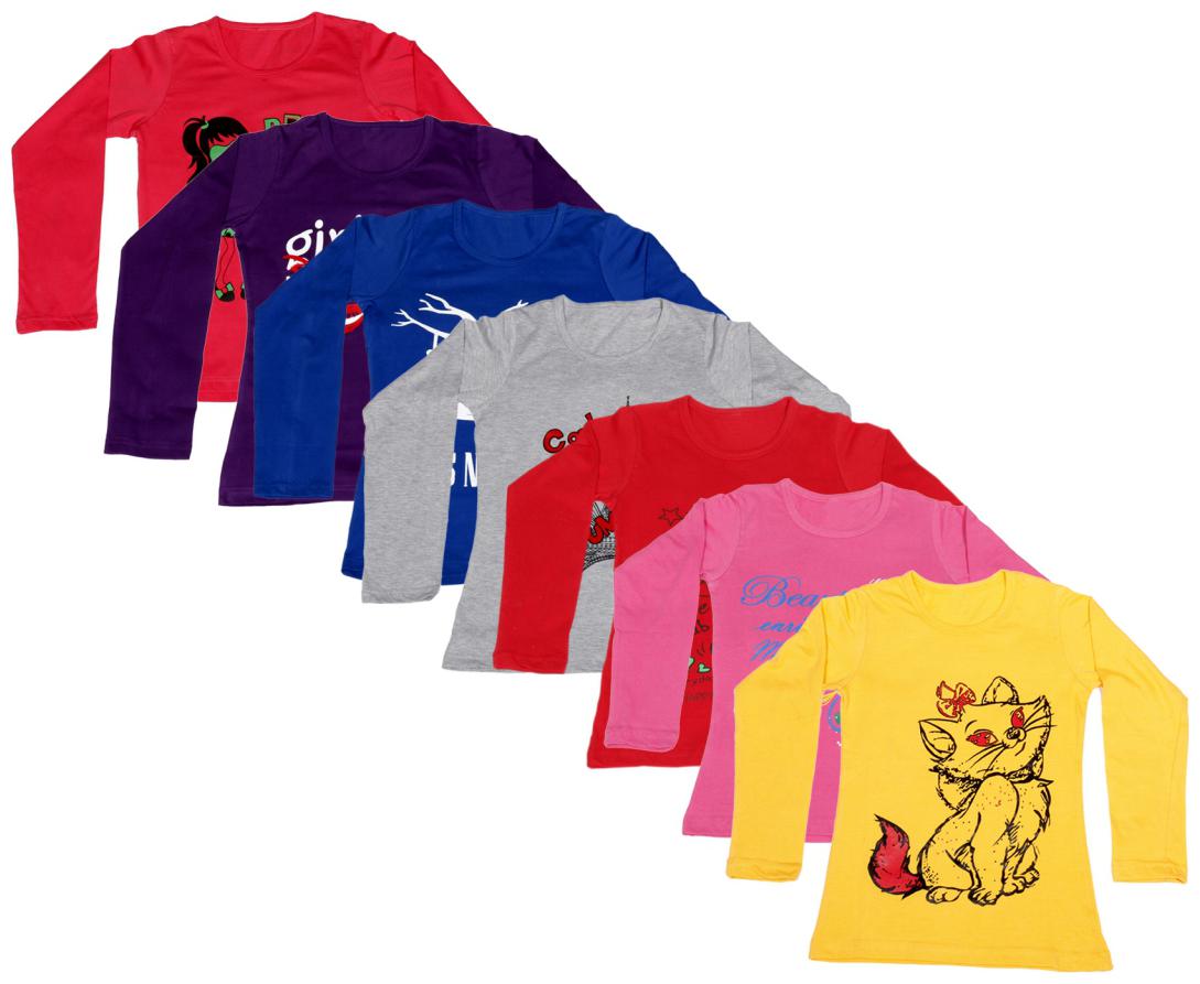 

Indiweaves Girl Cotton Printed T shirt - Multi