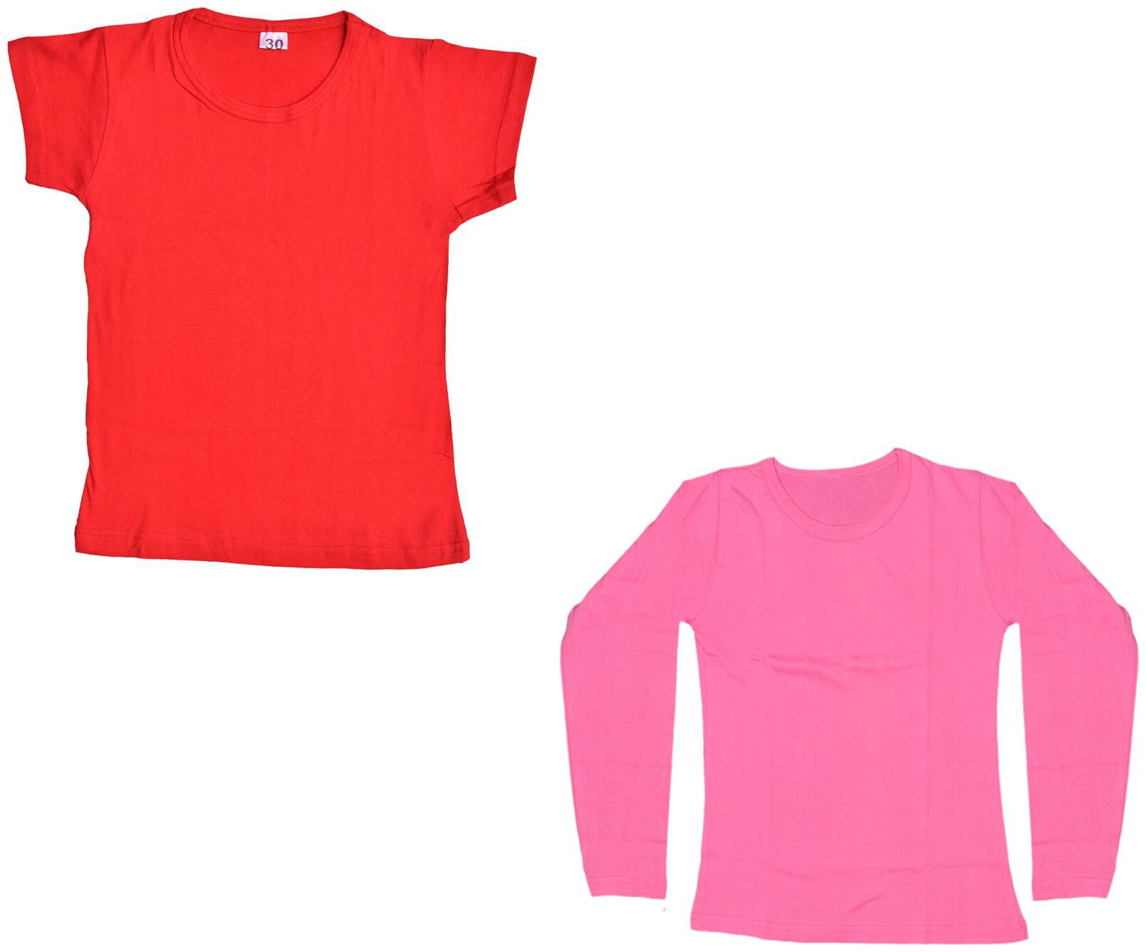 

Indiweaves Girl Cotton Solid T shirt - Multi