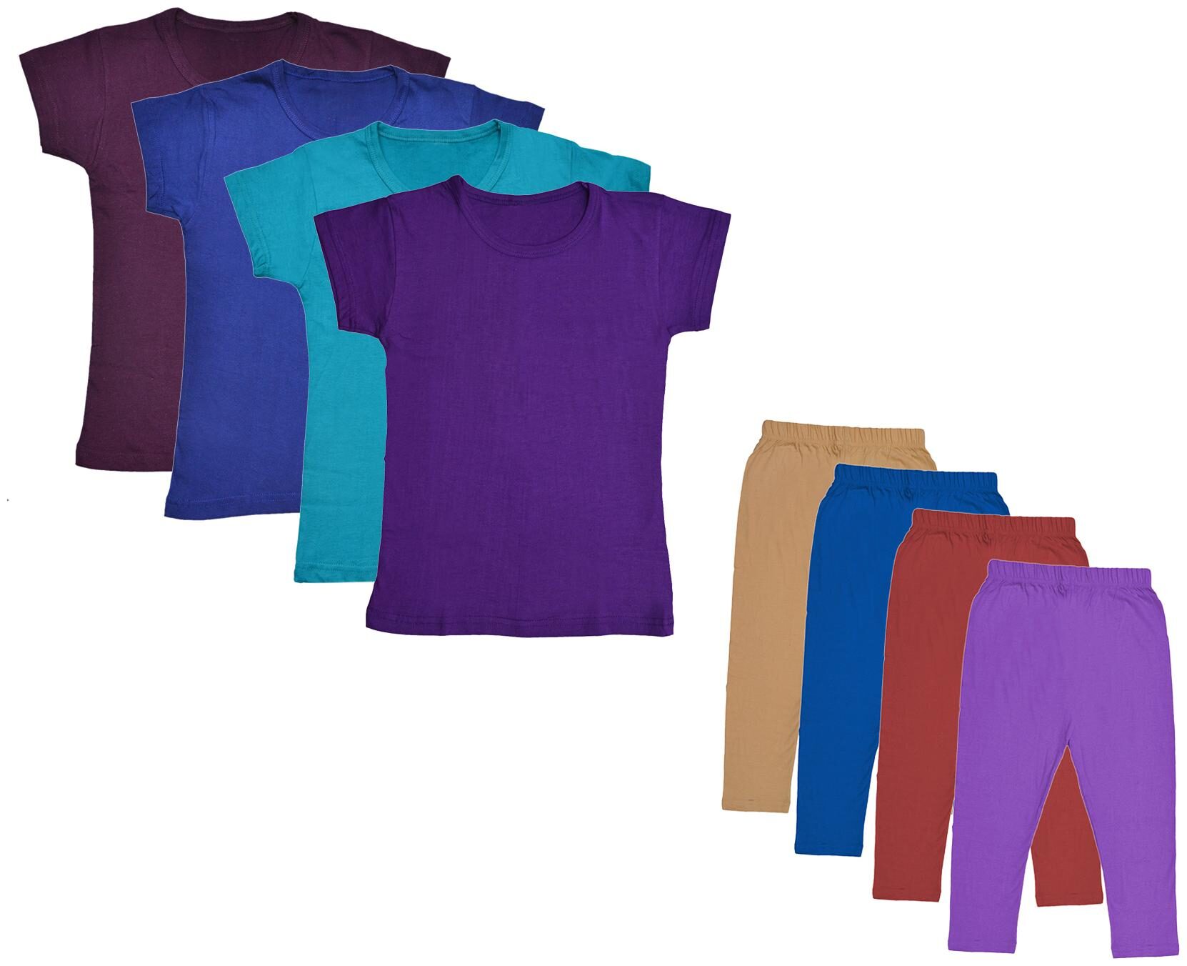 

Indiweaves Girl Cotton Top Bottom Set - Multi