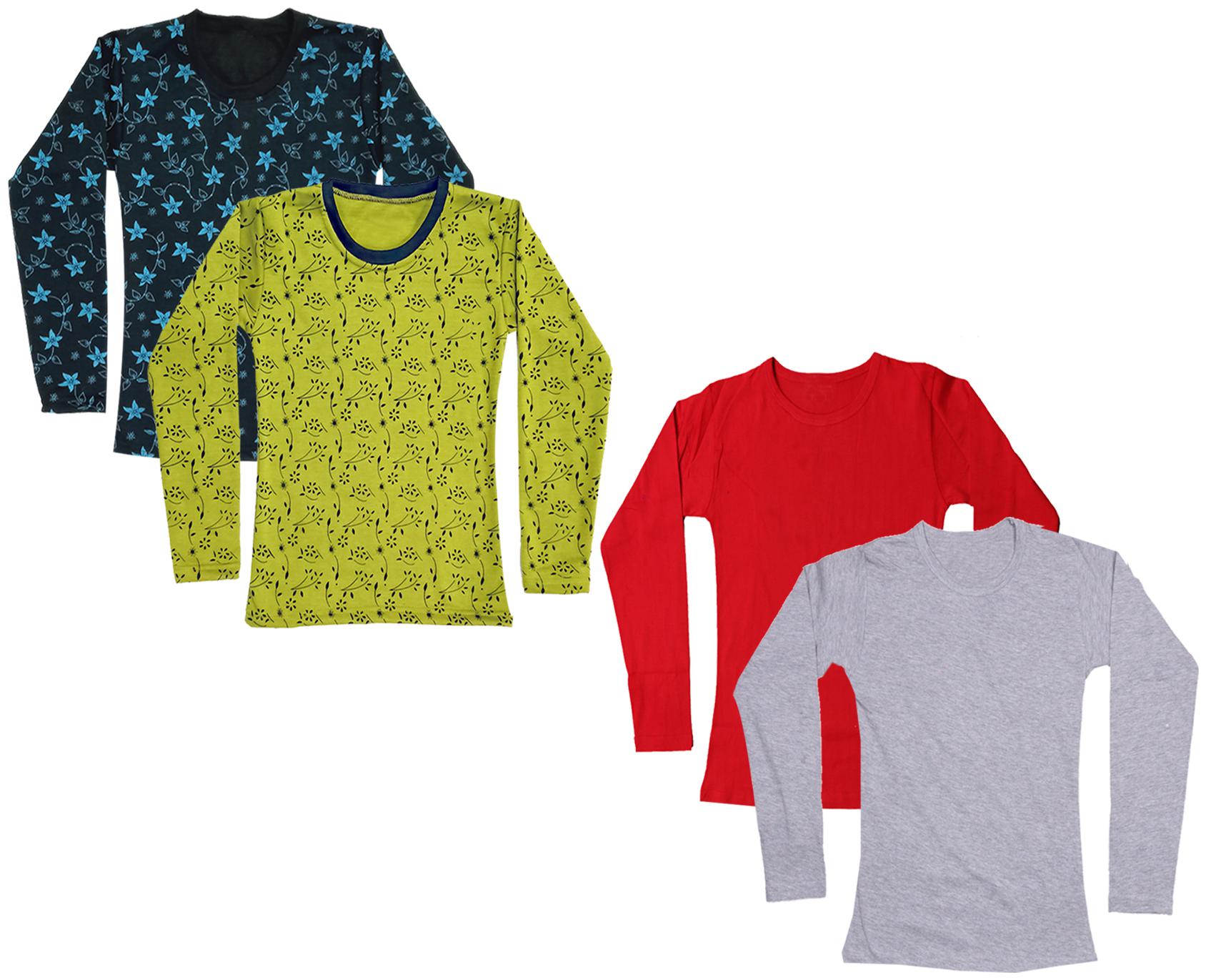 

Indiweaves Girl Cotton Printed T shirt - Multi