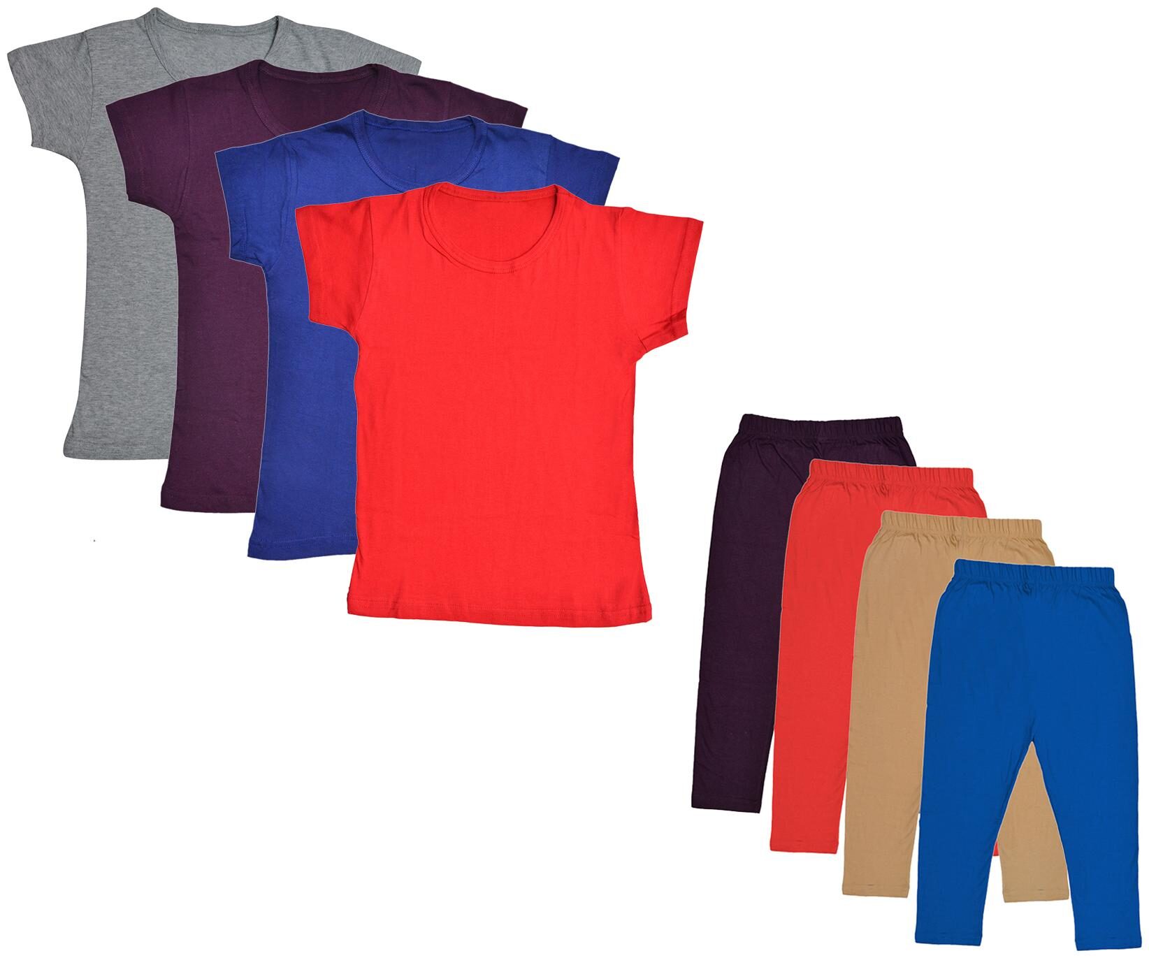 

Indiweaves Girl Cotton Top Bottom Set - Multi