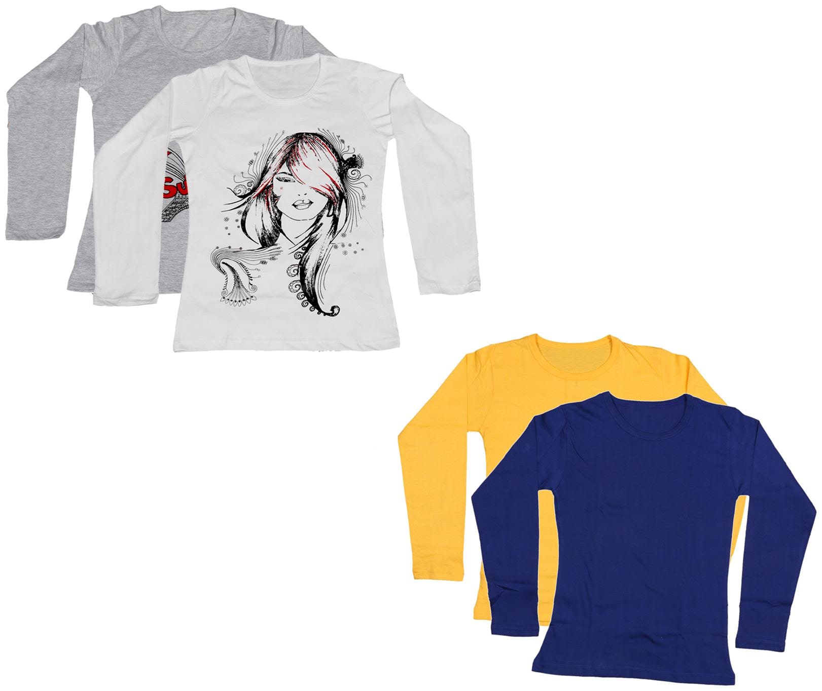

Indiweaves Girl Cotton Printed T shirt - Multi