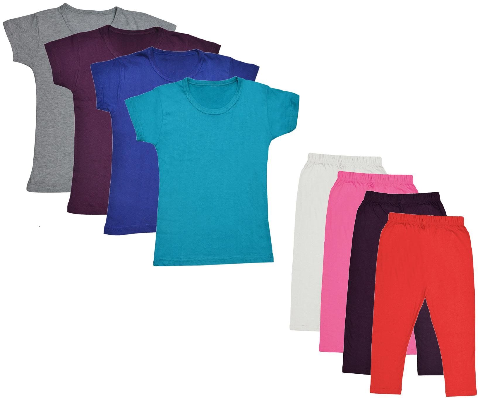 

Indiweaves Girl Cotton Top Bottom Set - Multi