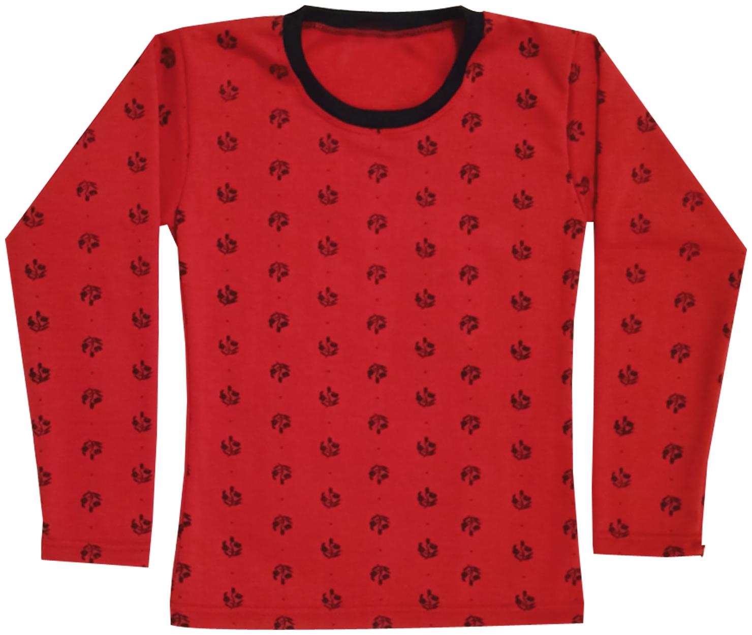 

Indiweaves Girl Wool Printed T shirt - Red