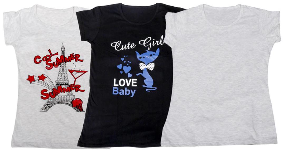 

Indiweaves Girl Cotton Solid T shirt - Blue