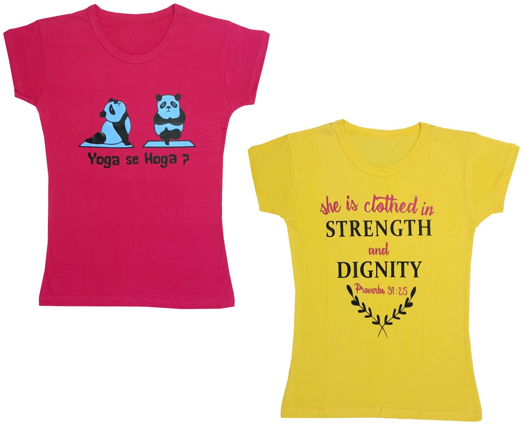

Indiweaves Girl Cotton Printed T shirt - Multi
