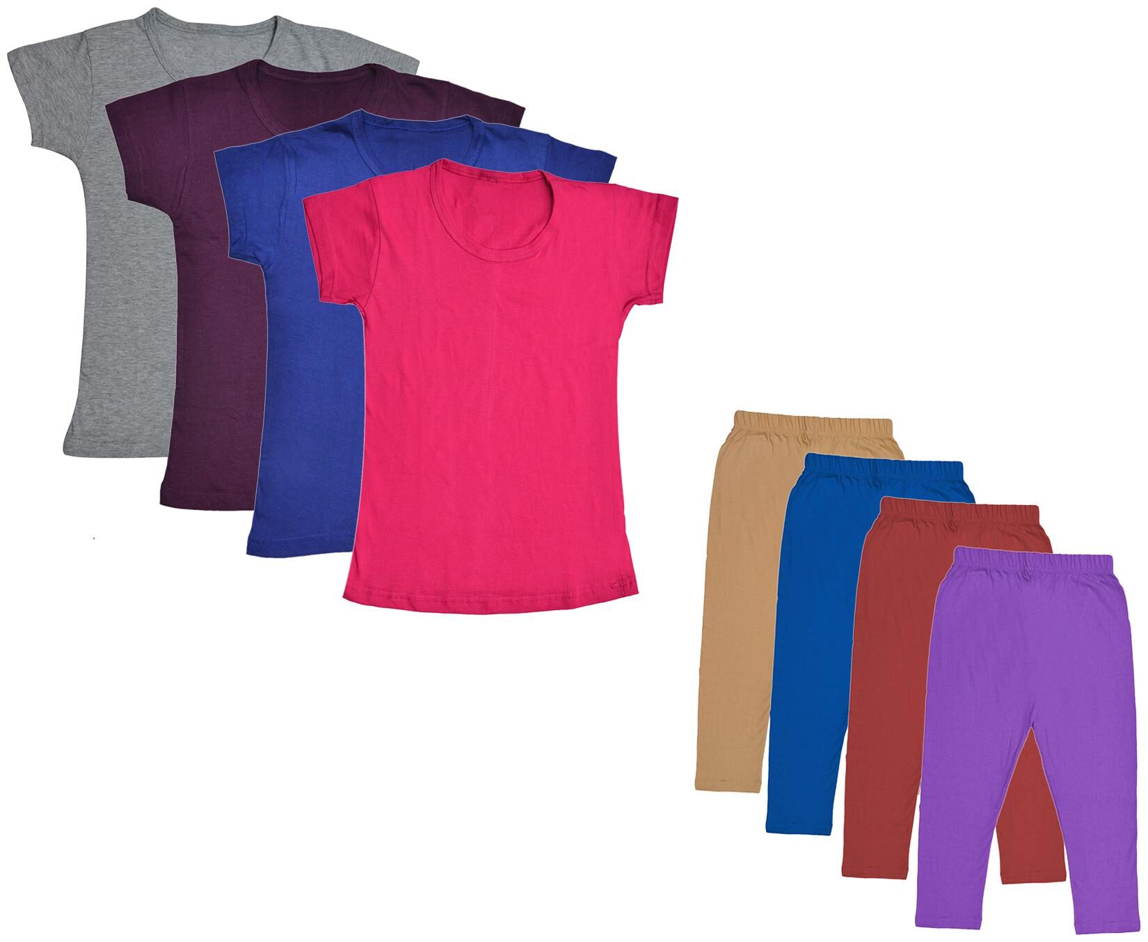 

Indiweaves Girl Cotton Top Bottom Set - Multi