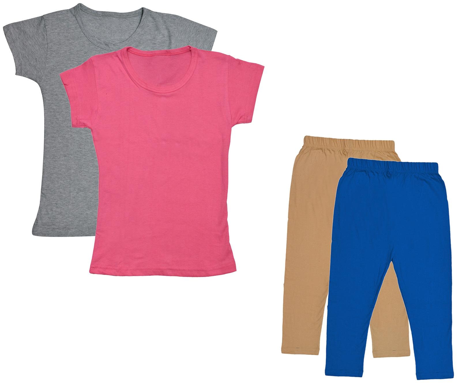 

Indiweaves Girl Cotton Top Bottom Set - Multi