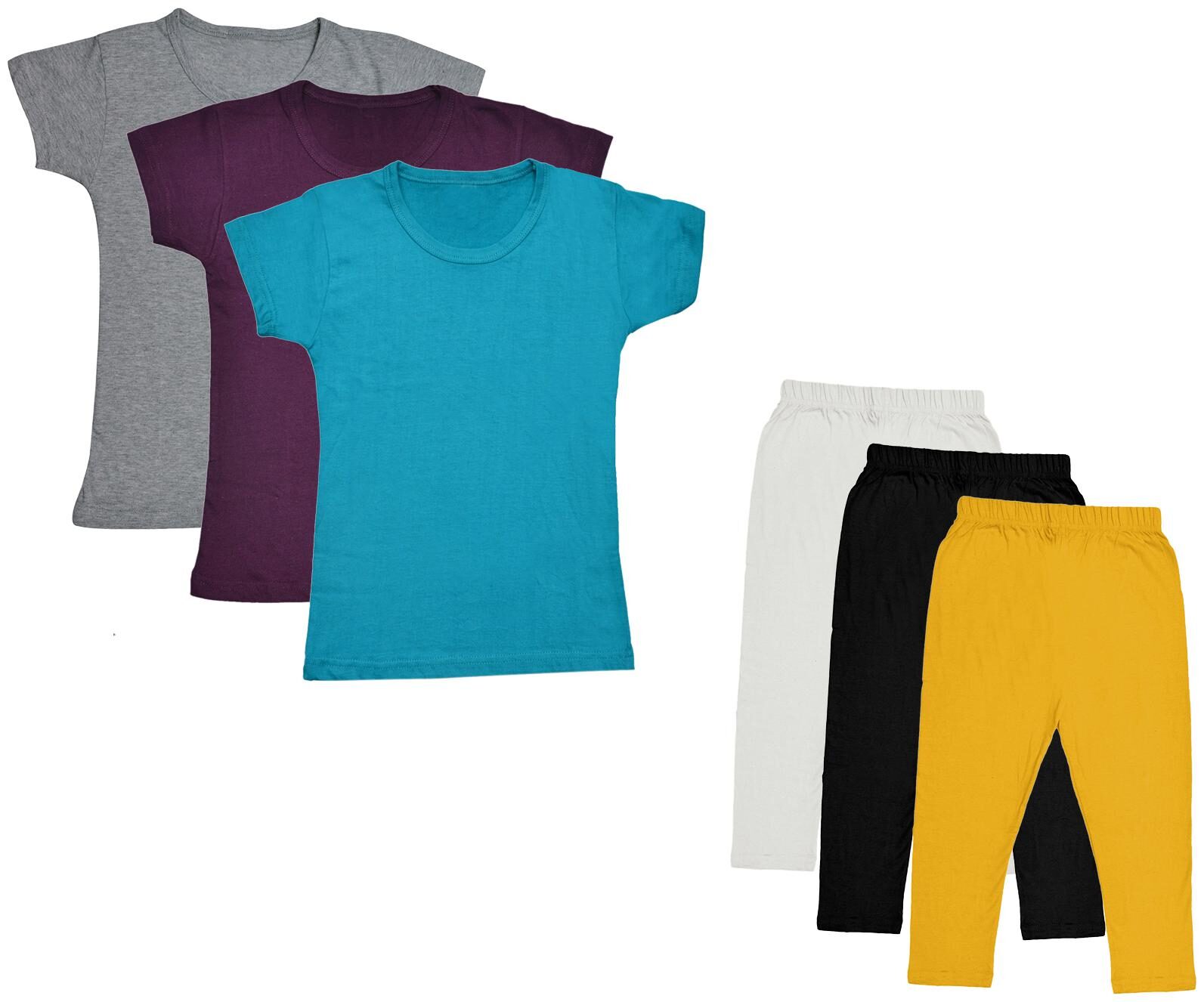

Indiweaves Girl Cotton Top Bottom Set - Multi