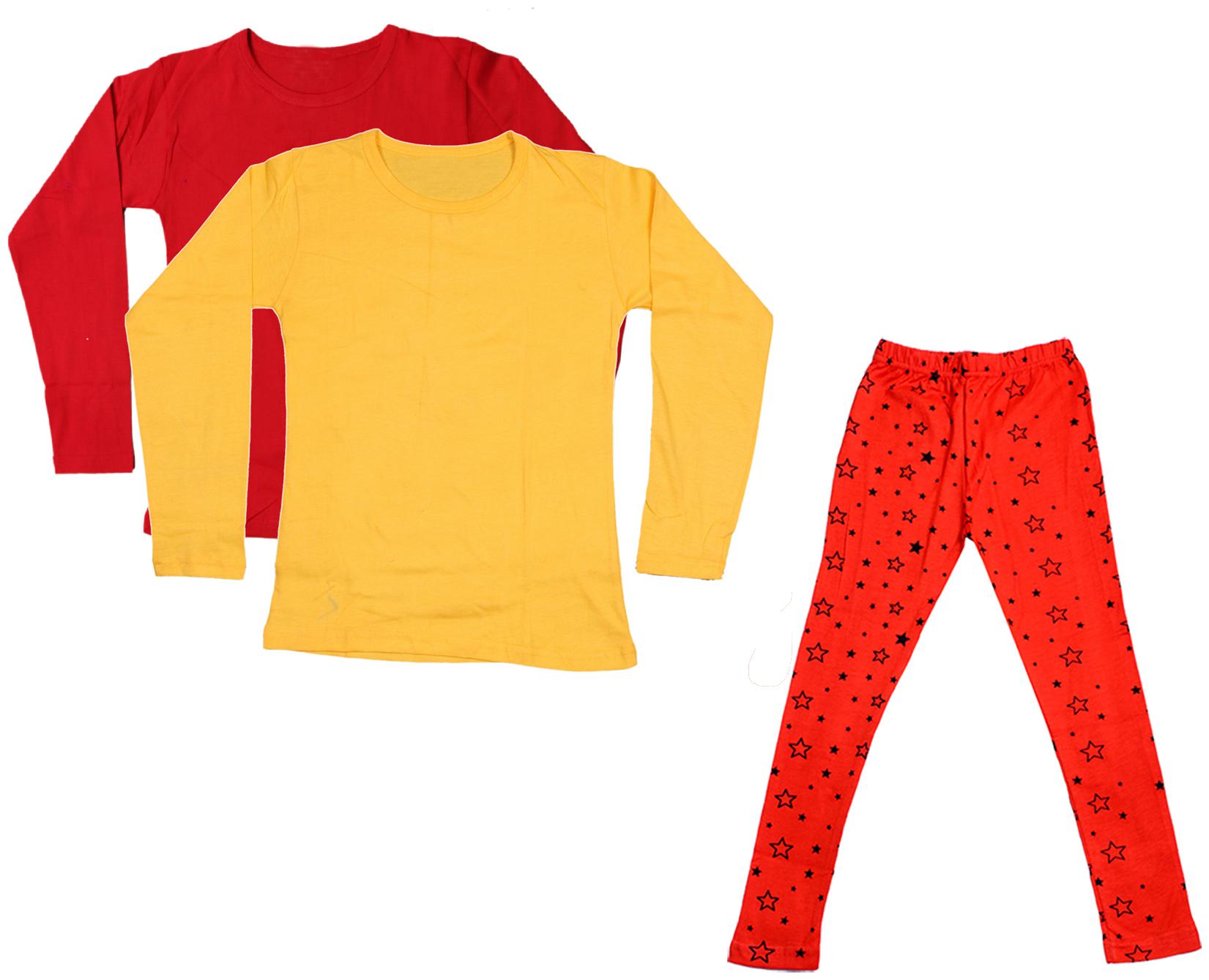 

Indiweaves Girl Cotton Solid T shirt - Multi
