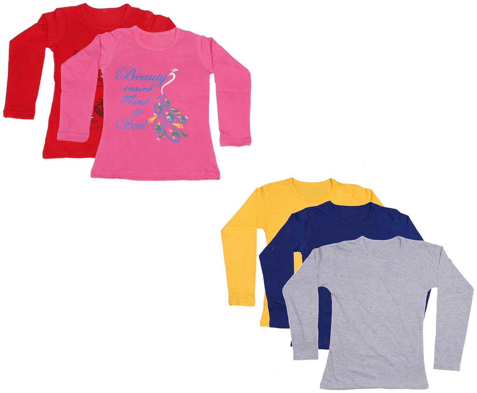 

Indiweaves Girl Cotton Printed T shirt - Multi